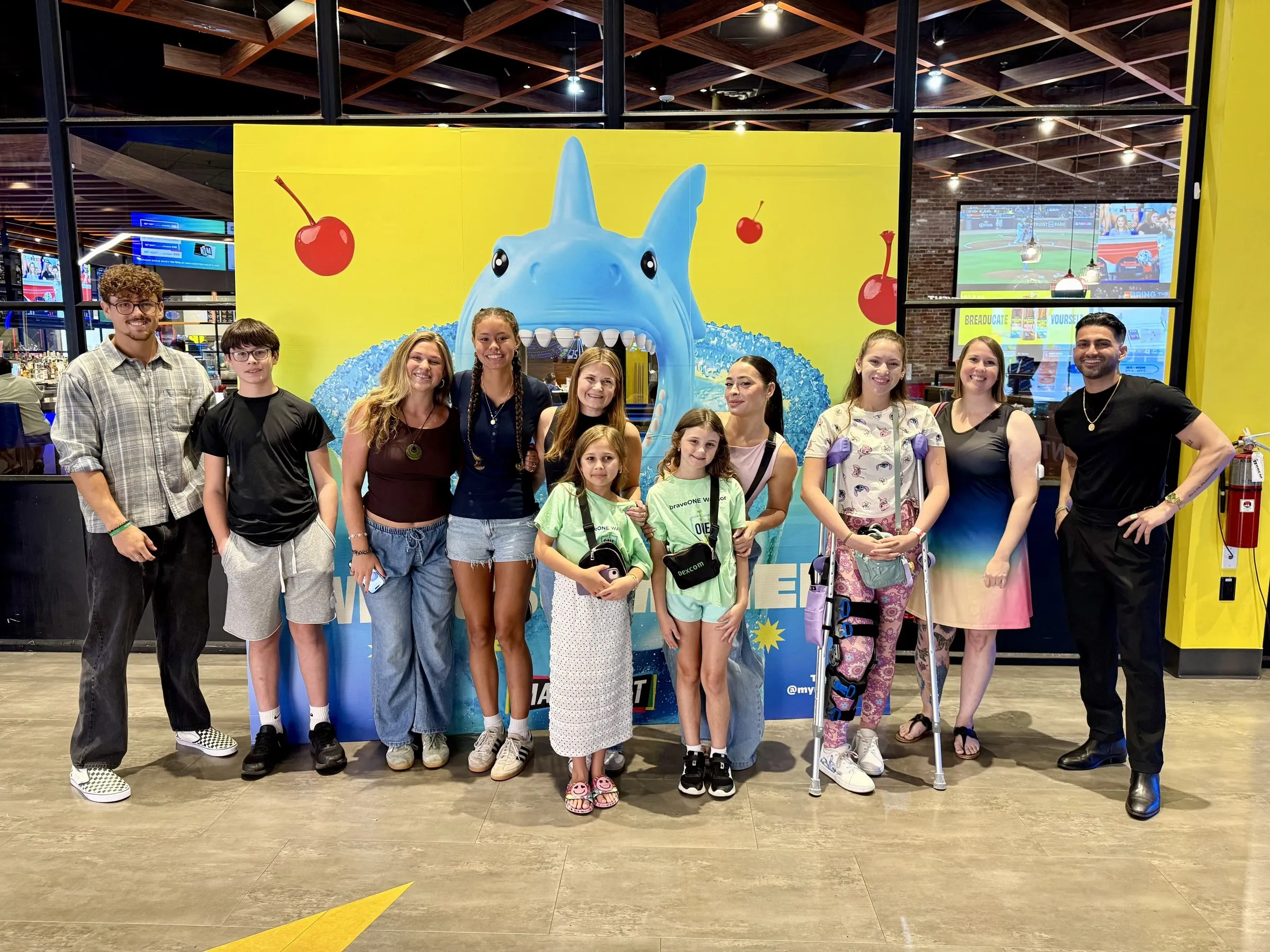 braveONE mentors, mentees and families together at a group outing